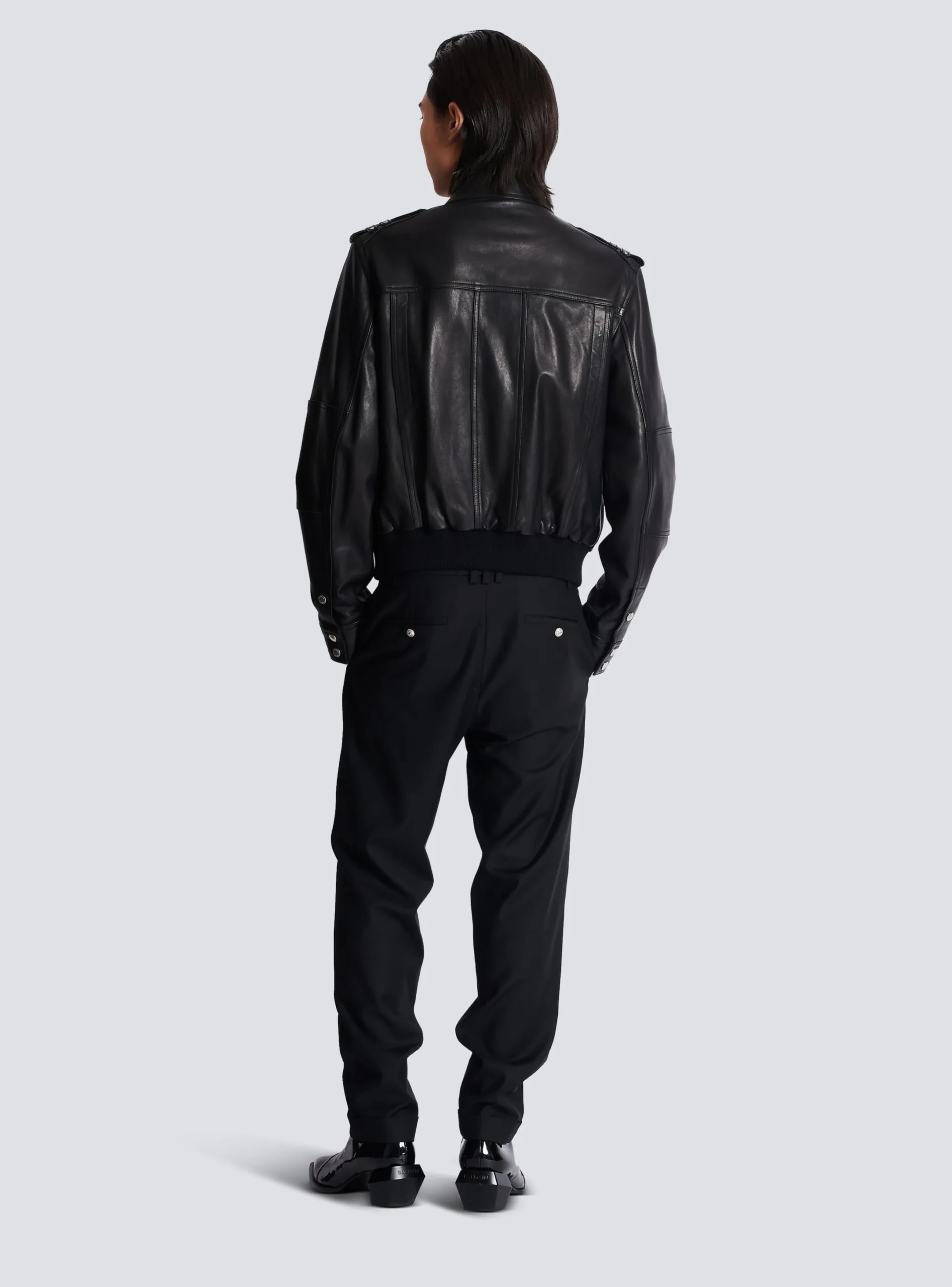 Hot Lambskin Leather Jacket With 4 Pockets Outerwear