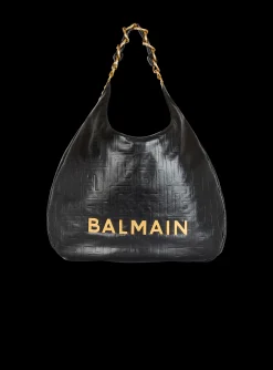 New Large 1945 Soft Hobo Bag In Embossed Crinkled Calfskin With A PB Labyrinth Monogram Women Shoulder Bags|1945 Bags