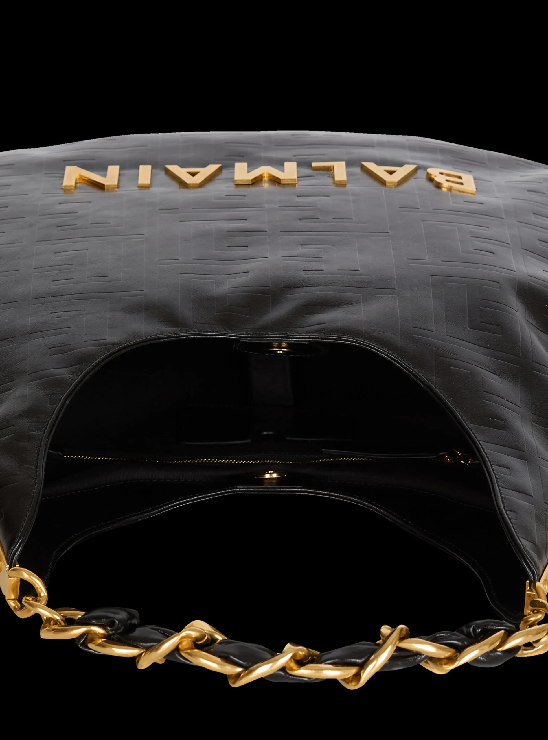 New Large 1945 Soft Hobo Bag In Embossed Crinkled Calfskin With A PB Labyrinth Monogram Women Shoulder Bags|1945 Bags