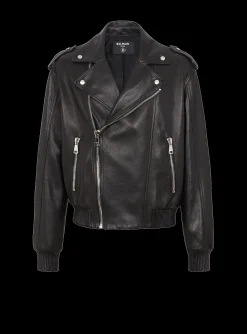 Store Leather Bomber Jacket Outerwear