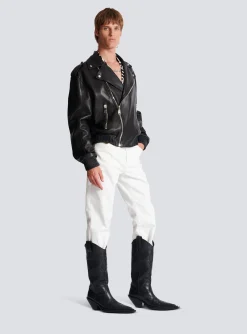 Store Leather Bomber Jacket Outerwear