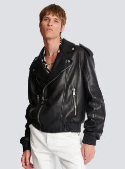 Store Leather Bomber Jacket Outerwear