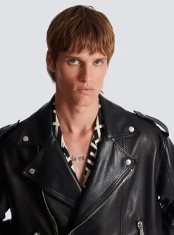 Store Leather Bomber Jacket Outerwear