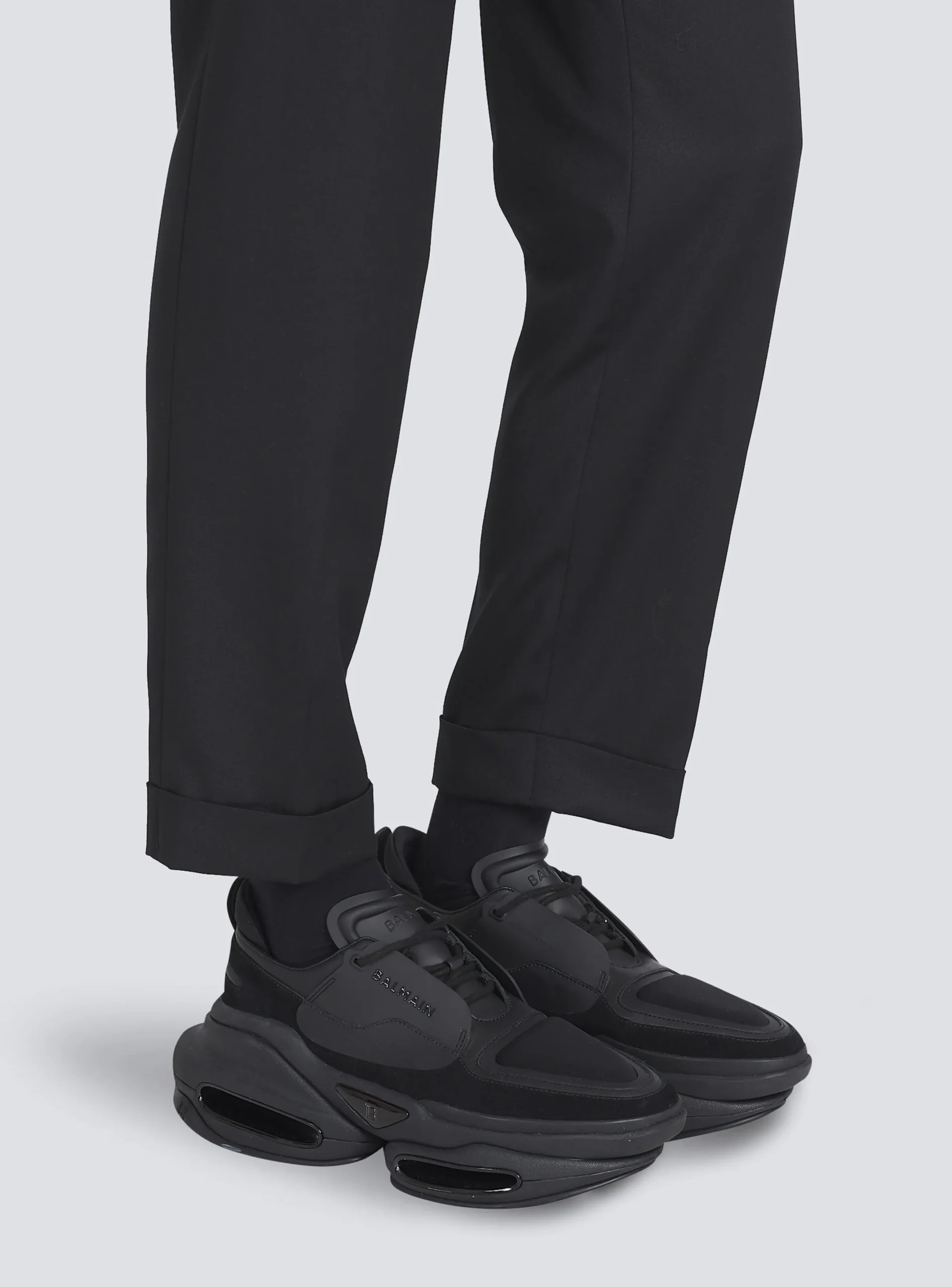 Fashion Leather, Neoprene And Suede B-Bold Low-top Sneakers B-Bold