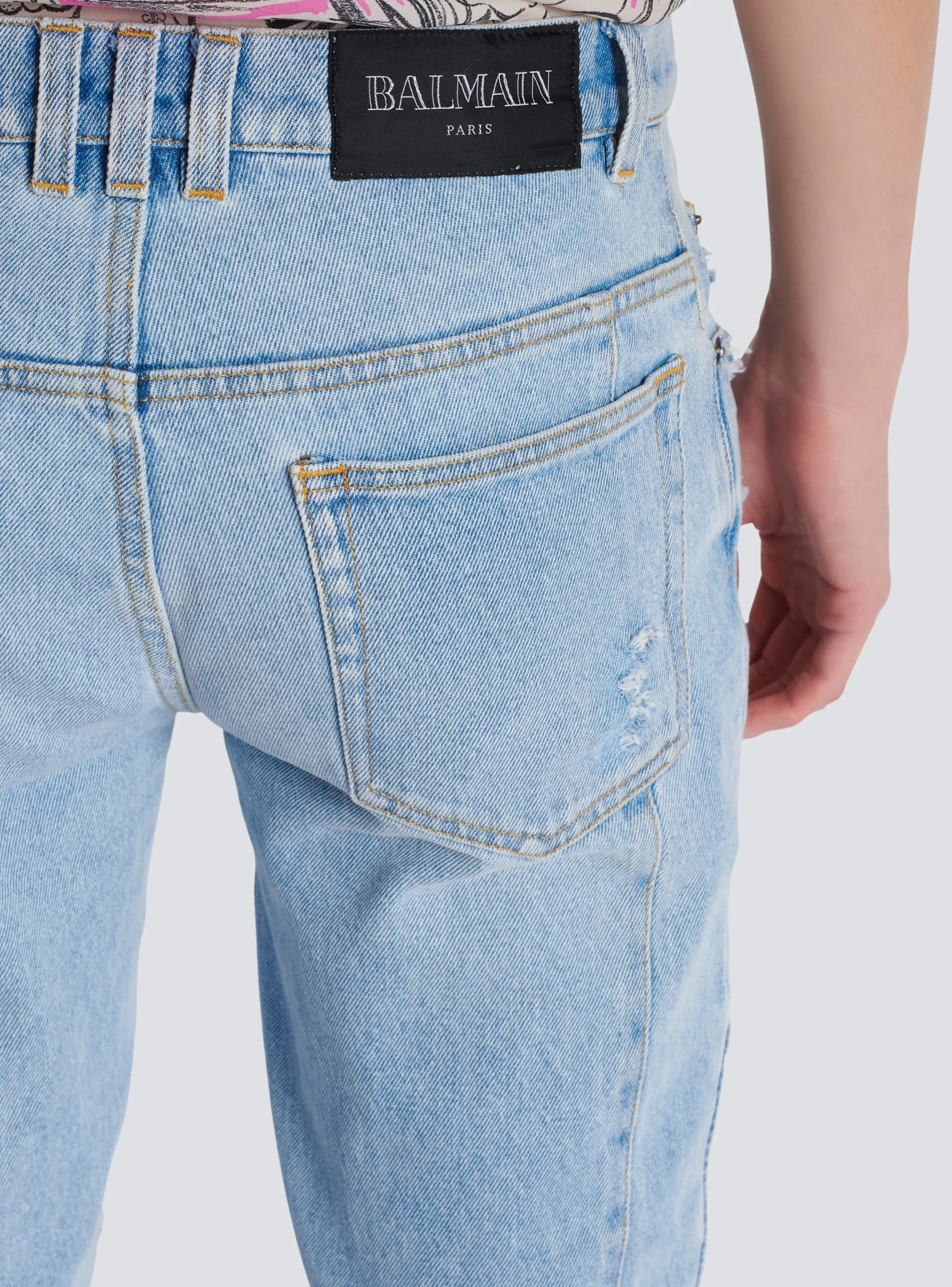 Flash Sale Light Denim Biker Jeans Denim