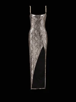 Discount Long Dress With Chain Straps Women Dresses