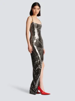 Discount Long Dress With Chain Straps Women Dresses