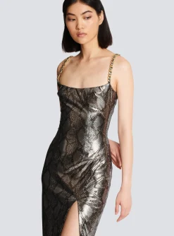 Discount Long Dress With Chain Straps Women Dresses