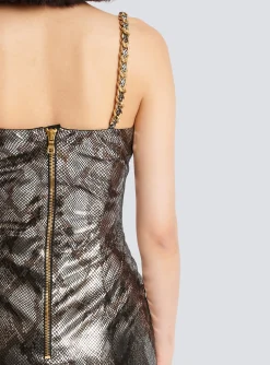Discount Long Dress With Chain Straps Women Dresses