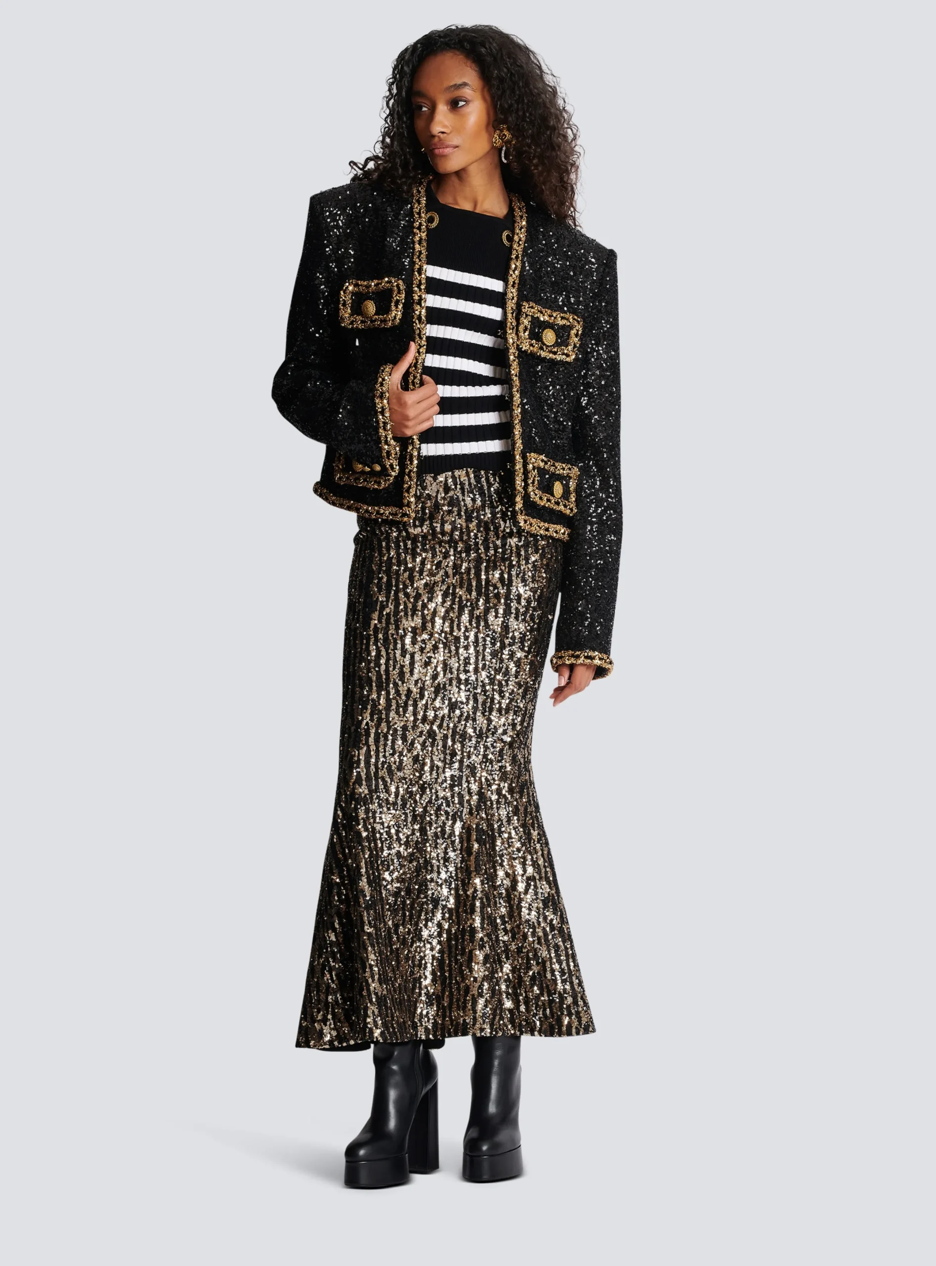 Cheap Long Skirt With Sequin Embroidery Women Skirts
