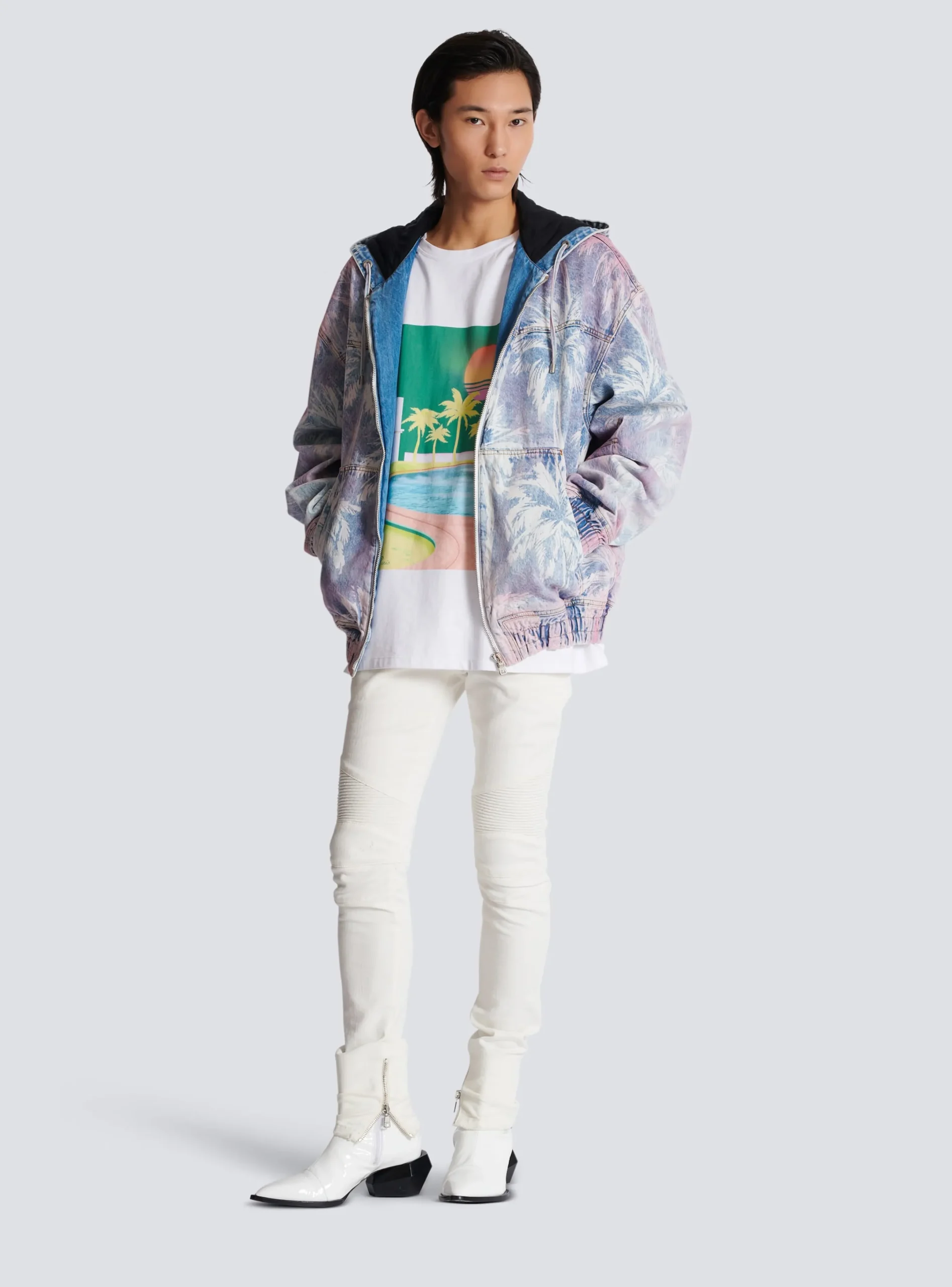 Flash Sale Loose Postcard Printed T-shirt T-Shirts