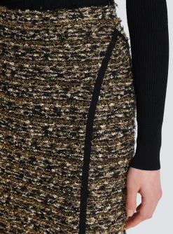 Best Lurex Tweed Skirt Women Skirts