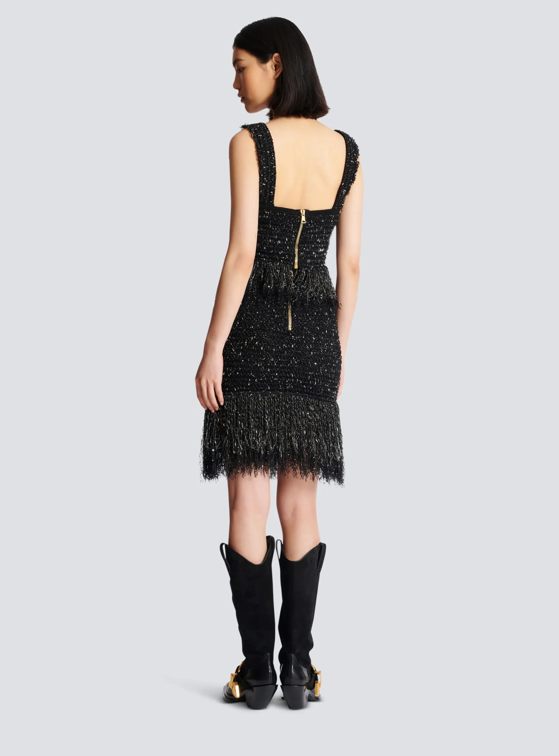 Cheap Lurex Tweed Strappy Top Women Tops And Shirts