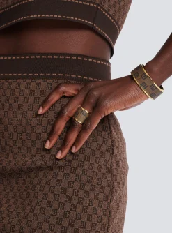 Cheap Metal And Canvas Mini Monogram Ring Women Fashion Jewelry|Fashion Jewelry