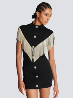 Sale Metal Short Fringed Dress Women Dresses