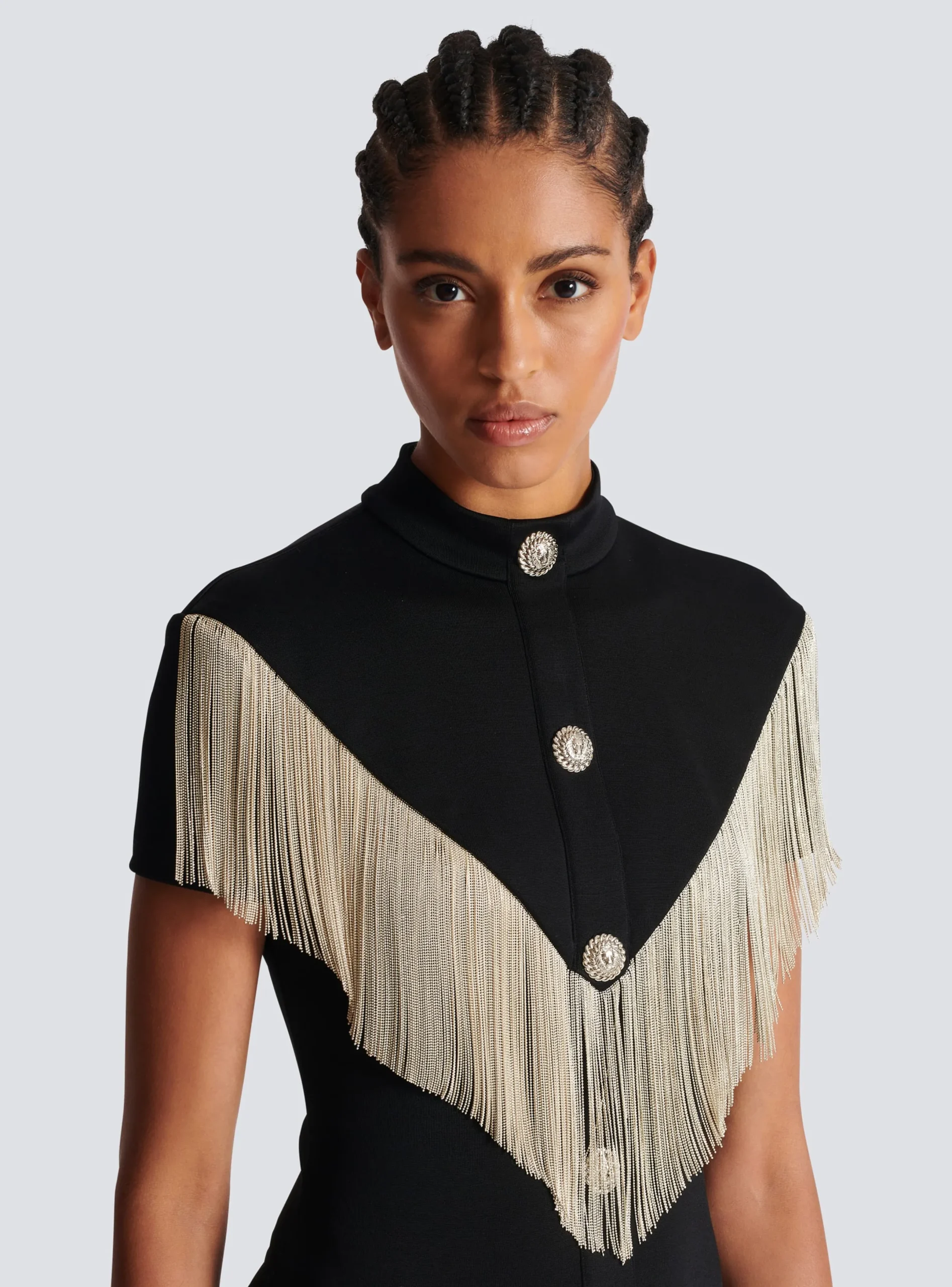 Sale Metal Short Fringed Dress Women Dresses