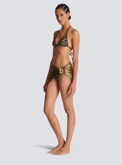 Best Metallic B Sarong Women Swimwear