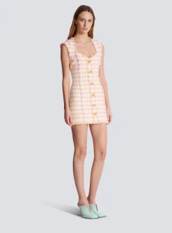 Flash Sale Miami Tweed Dress With Buttons Women Dresses