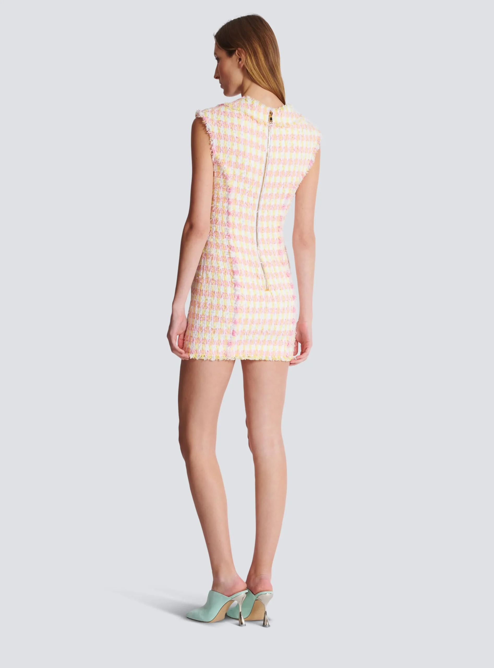 Flash Sale Miami Tweed Dress With Buttons Women Dresses