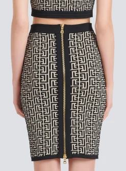 Clearance Mid-length Knit Skirt With Monogram Women Skirts