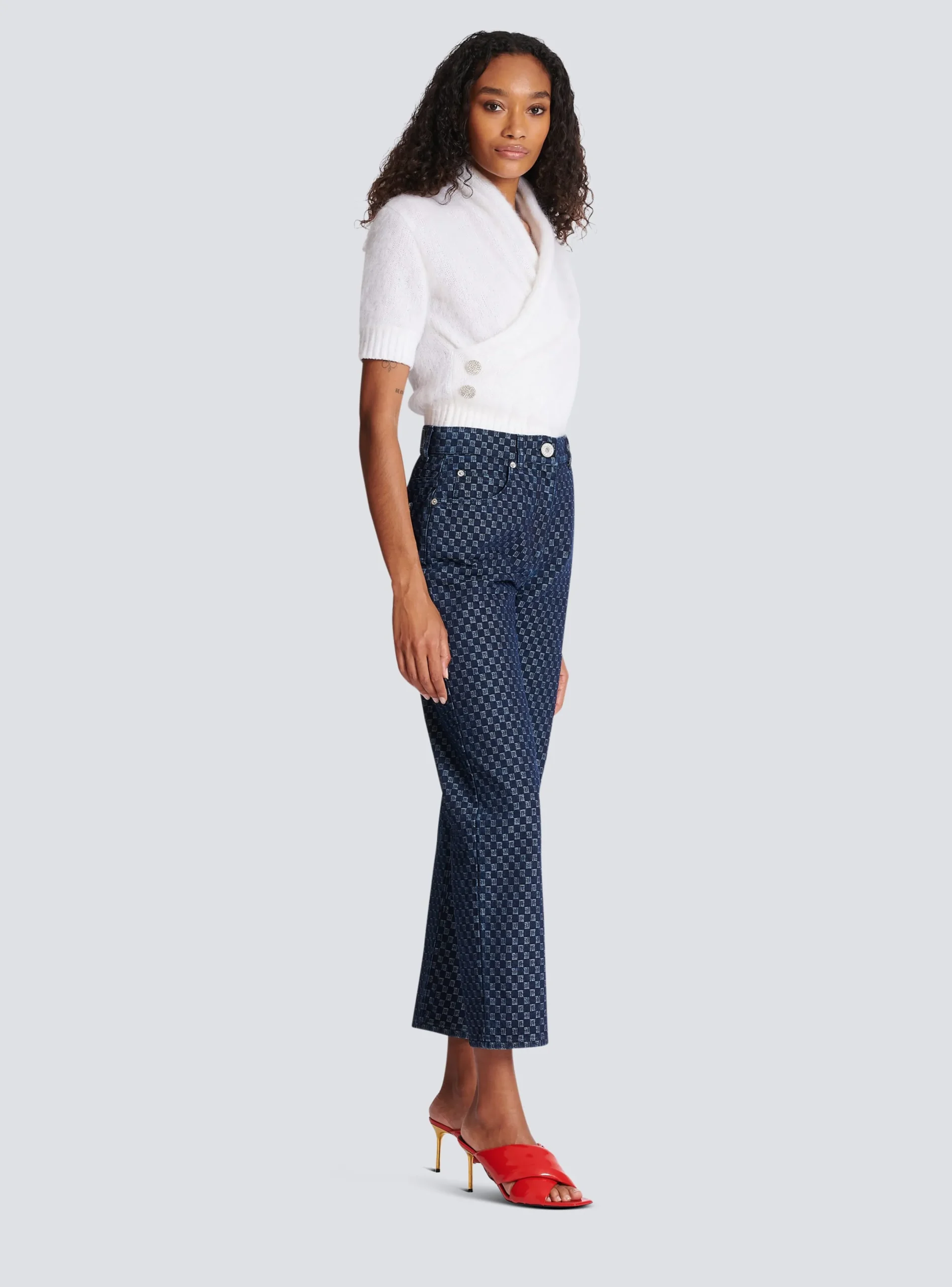 Outlet Mini Monogram Denim Jeans Women Denim