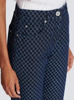 Outlet Mini Monogram Denim Jeans Women Denim