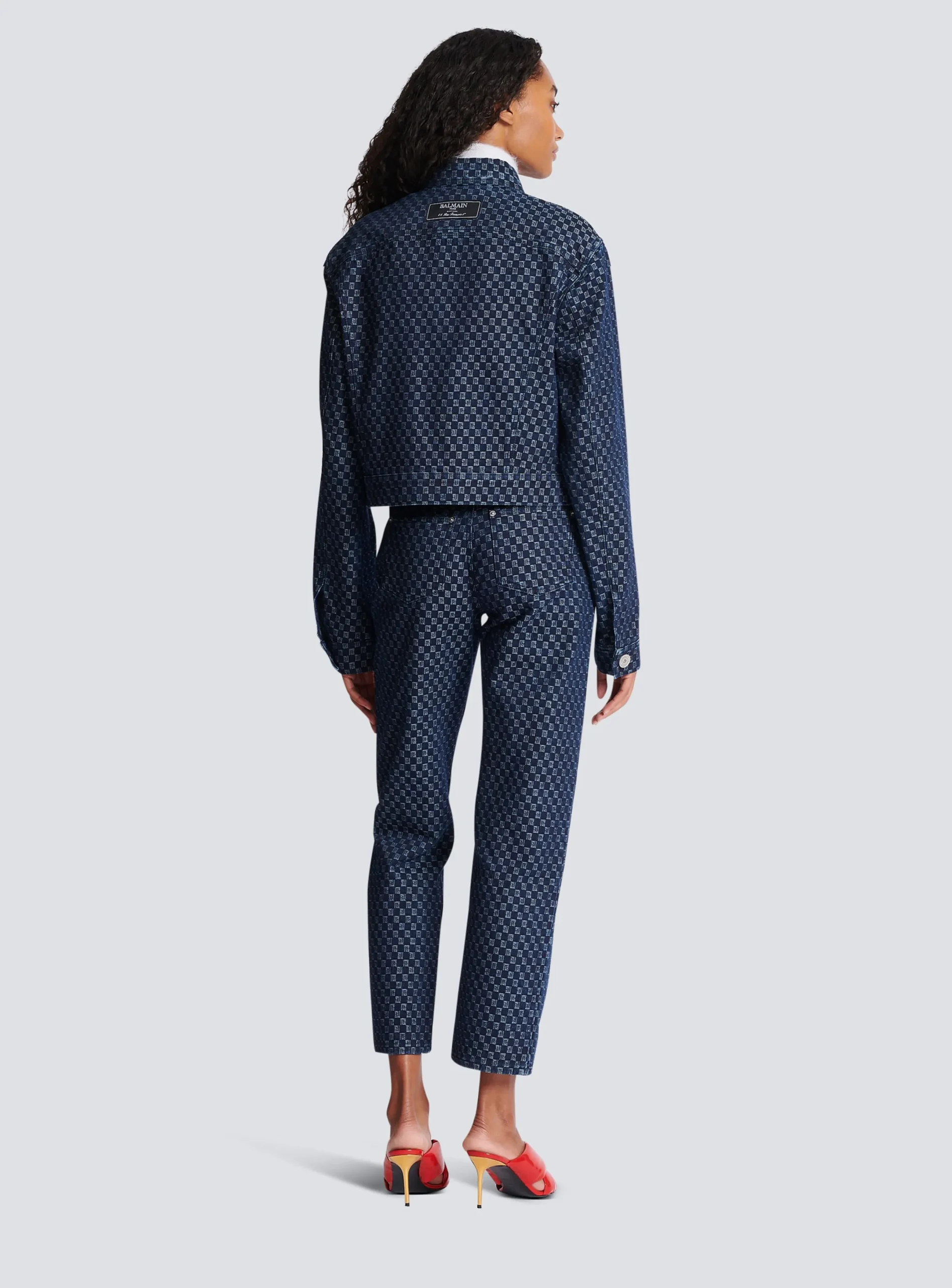 New Mini Monogram Jacquard Denim Jacket Women Denim|Jackets And Blazers