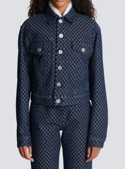 New Mini Monogram Jacquard Denim Jacket Women Denim|Jackets And Blazers
