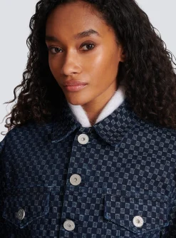 New Mini Monogram Jacquard Denim Jacket Women Denim|Jackets And Blazers