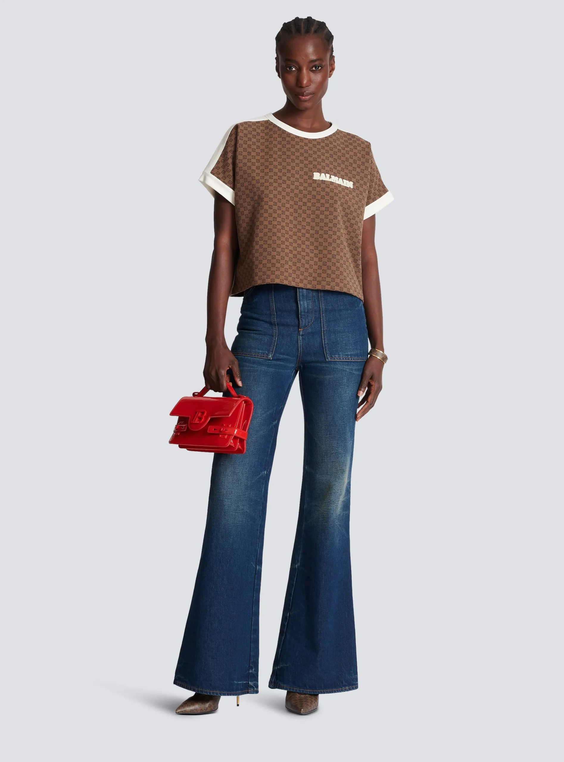 Clearance Mini Monogram Jacquard Jersey T-shirt Women T-Shirts