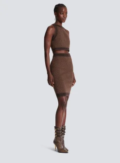 Store Mini Monogram Jacquard Skirt Women Skirts|Knitwear