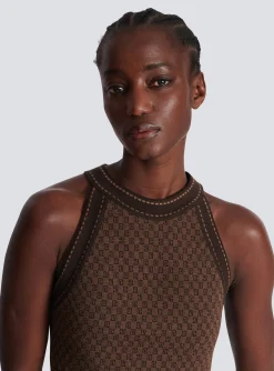 Sale Mini Monogram Jacquard Top Women Knitwear|Tops And Shirts