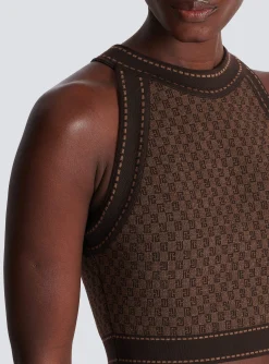 Sale Mini Monogram Jacquard Top Women Knitwear|Tops And Shirts