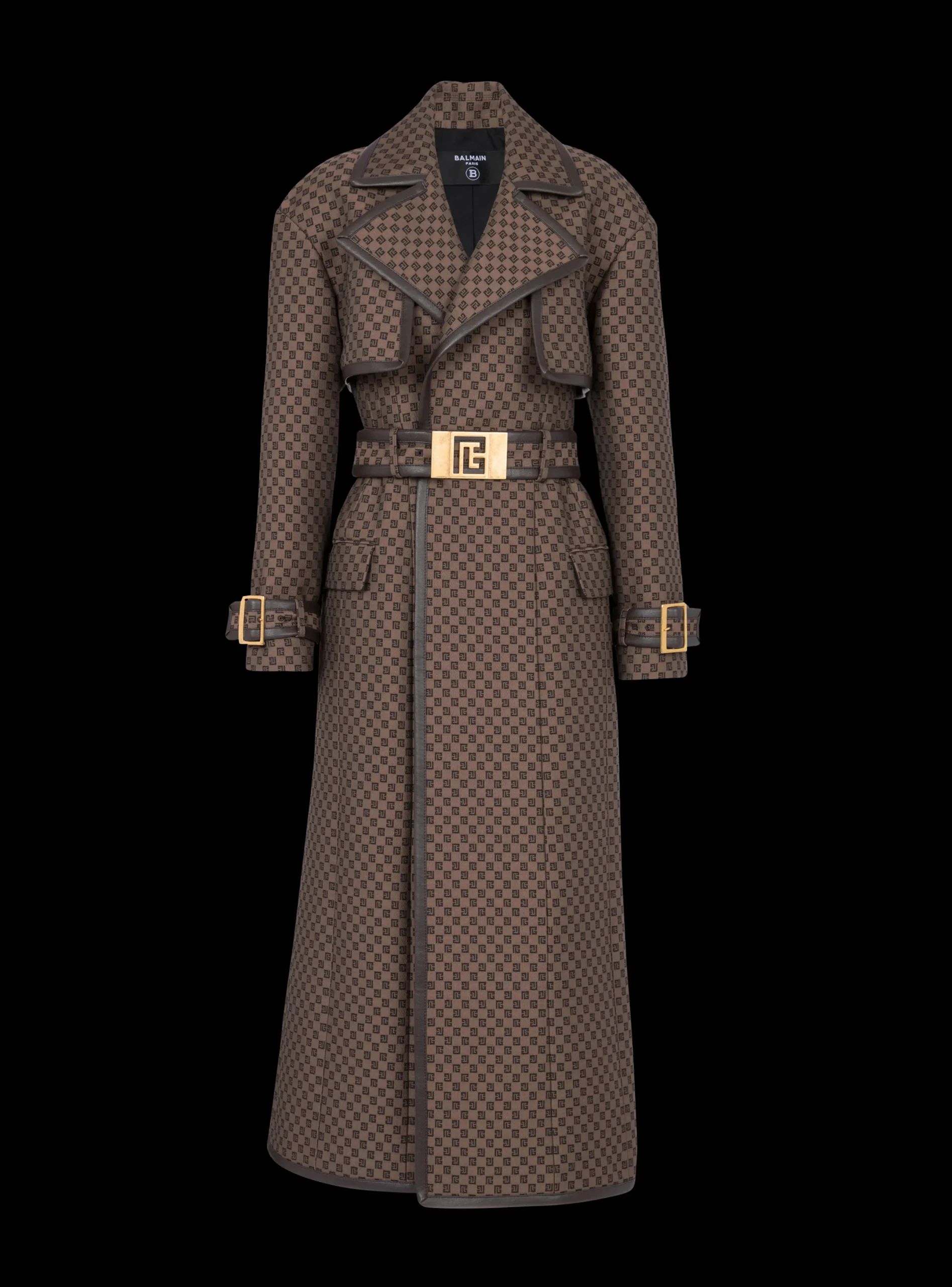 Flash Sale Mini Monogram Jacquard Trench Coat Women Outerwear
