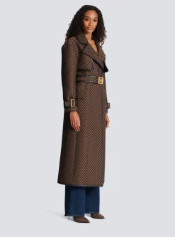 Flash Sale Mini Monogram Jacquard Trench Coat Women Outerwear