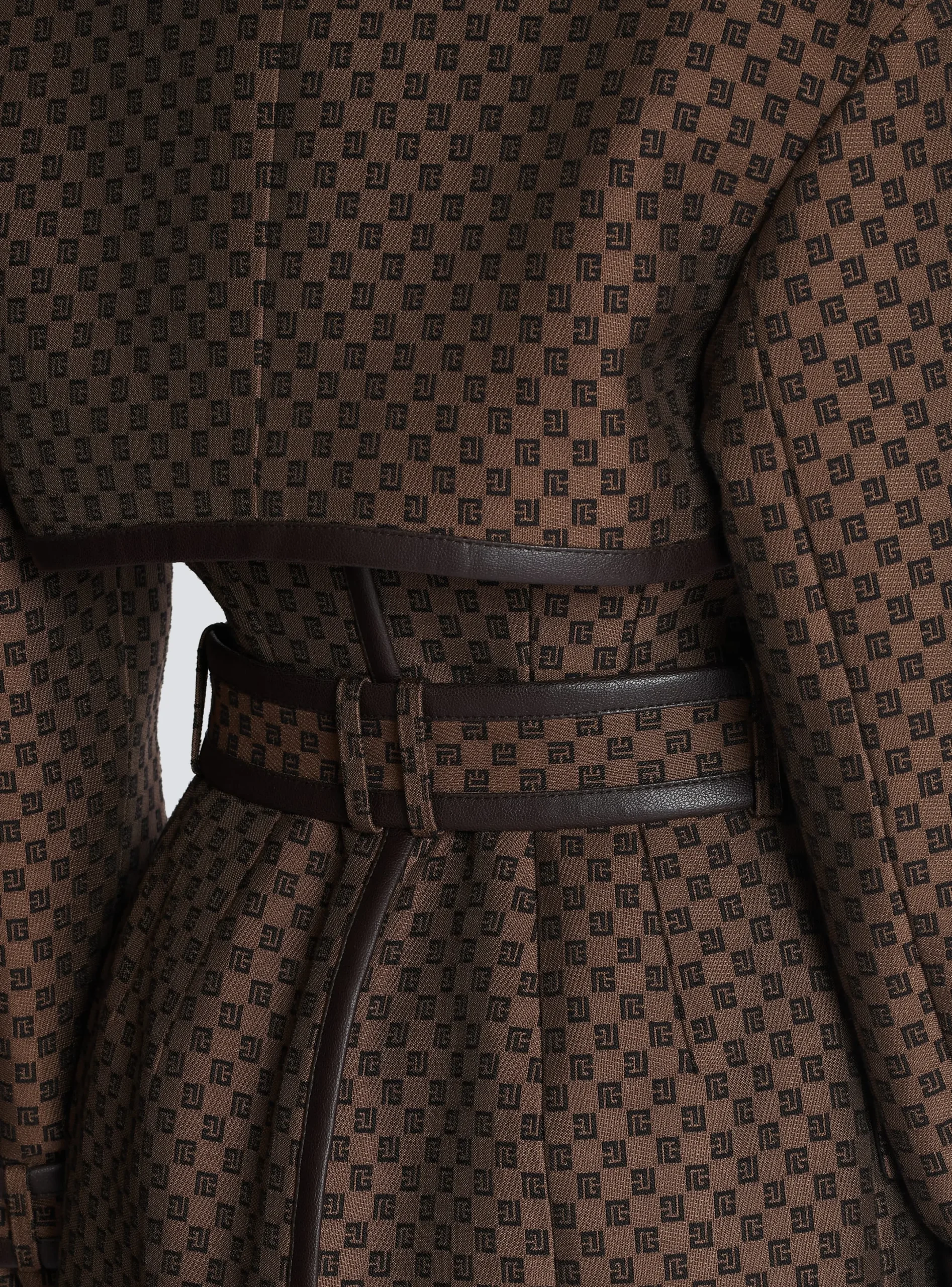 Flash Sale Mini Monogram Jacquard Trench Coat Women Outerwear