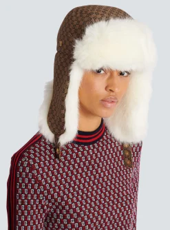 Clearance Mini Monogram Trapper Hat Women Hats And Caps