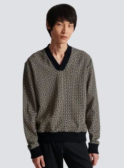 Flash Sale Mini Monogrammed Jacquard Sweatshirt Sweatshirts