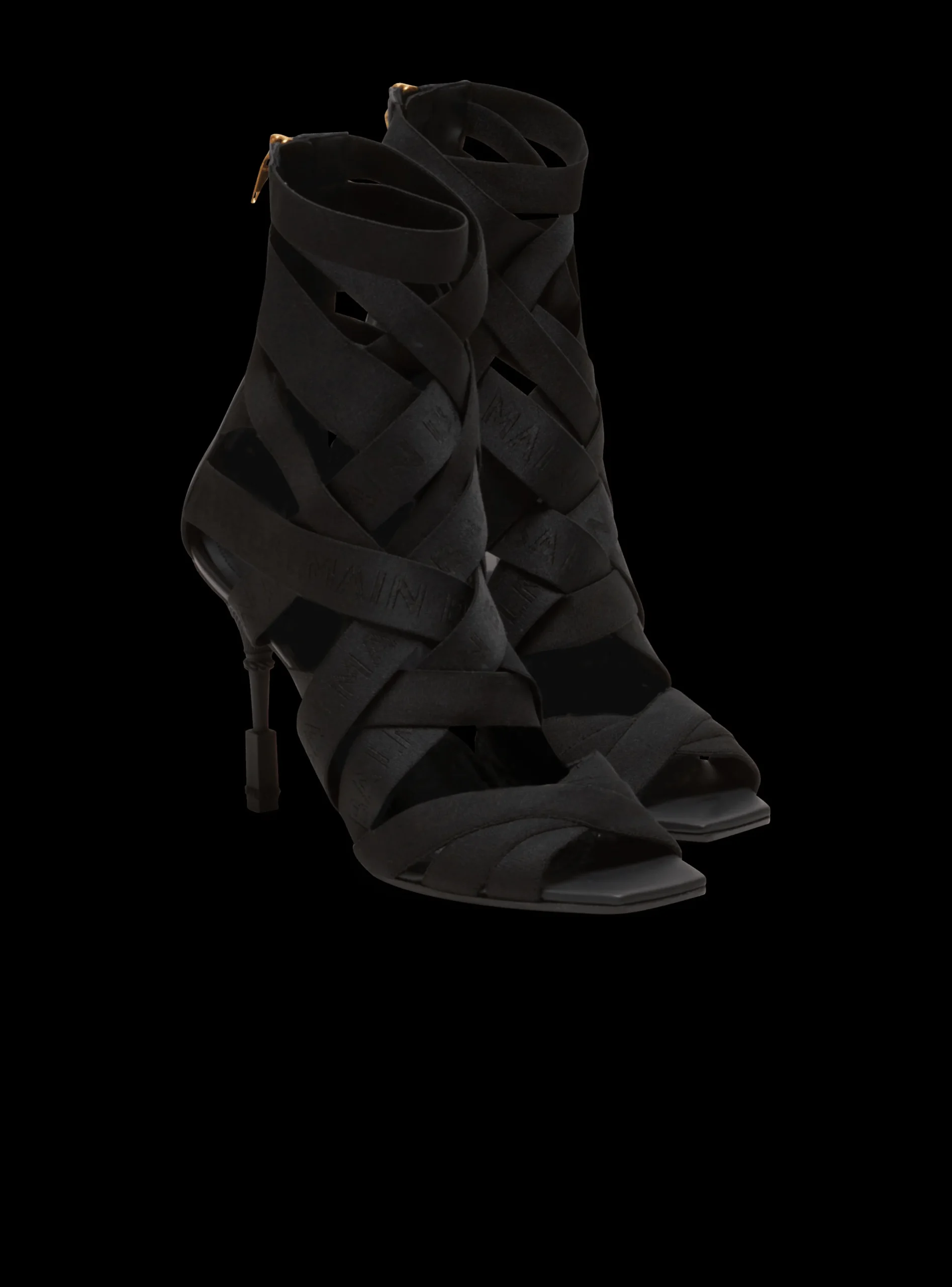 Cheap Moneta Leather And Elastic sandals With Logo Women High Heels & Pumps