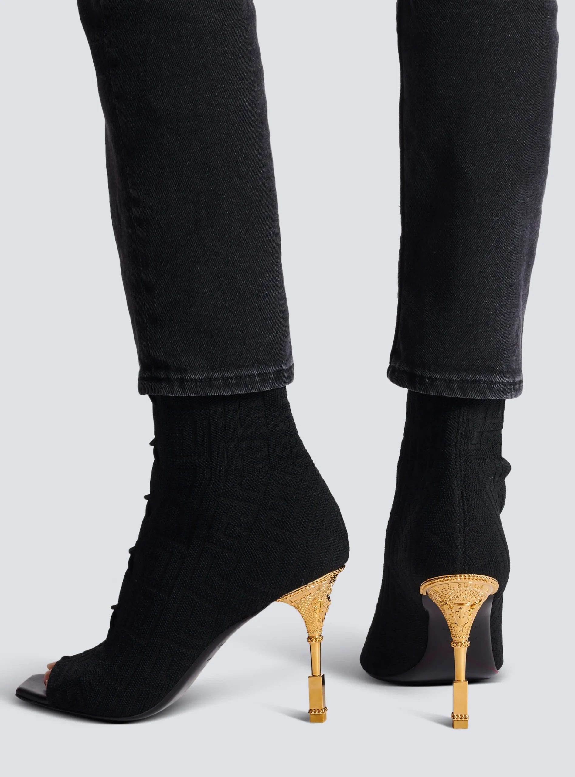 Discount Moneta Monogram Knit Ankle Boots Women Boots