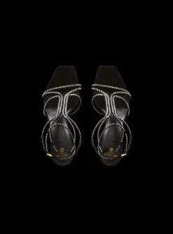 Discount Moneta Suede And Crystal Sandals Women High Heels & Pumps