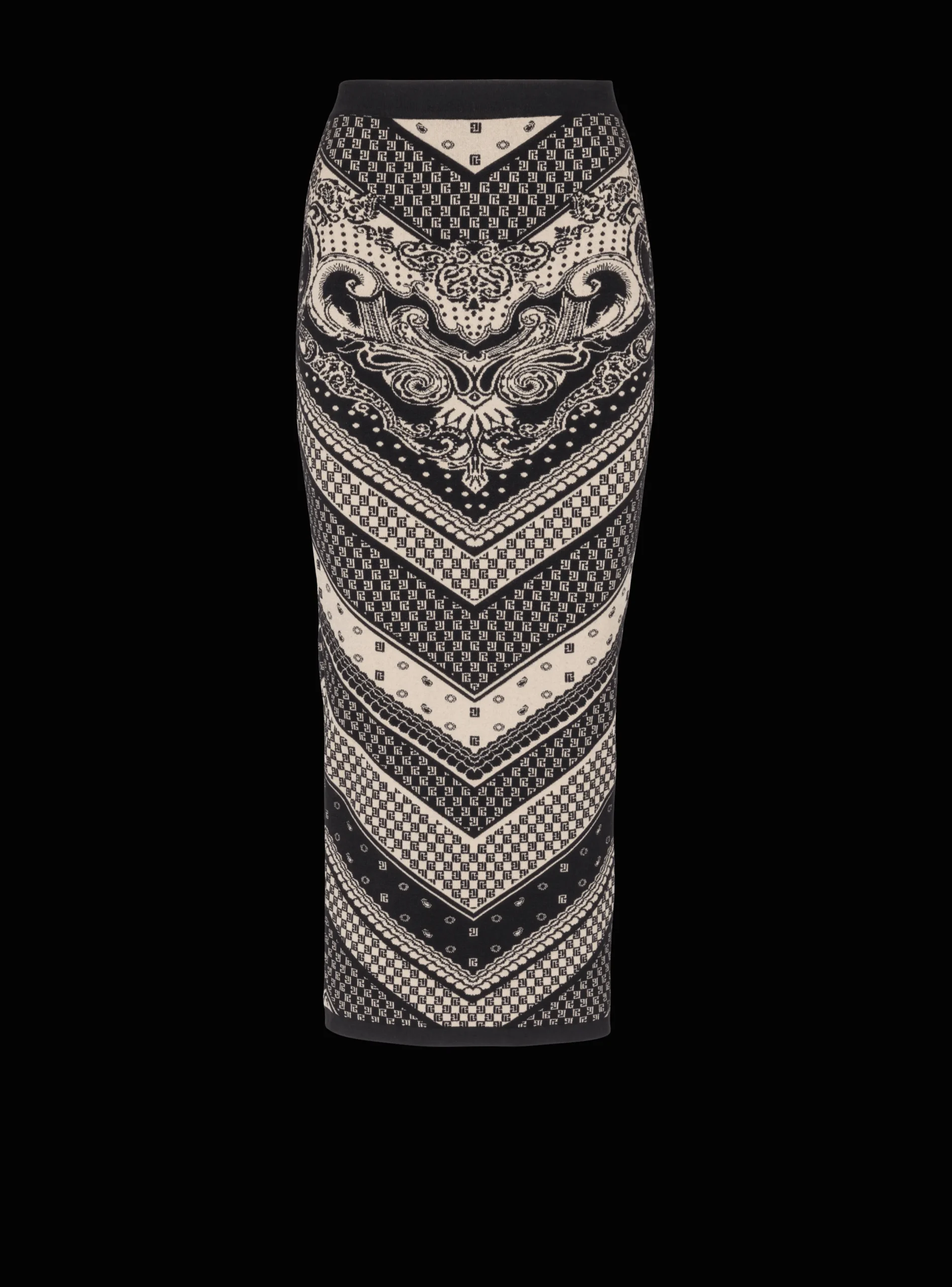 Clearance Monogram And Paisley Knit Skirt Women Skirts|Knitwear
