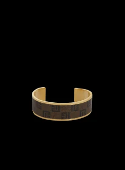 New Monogram Bracelet In Metal And Waxed Canvas Women Fashion Jewelry|Fashion Jewelry