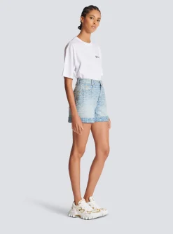 Fashion Monogram Denim Short Women Denim