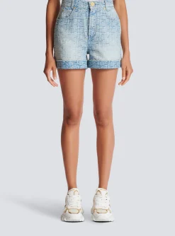 Fashion Monogram Denim Short Women Denim