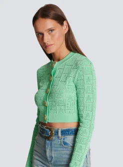 Fashion Monogram Knit Cardigan Women Knitwear