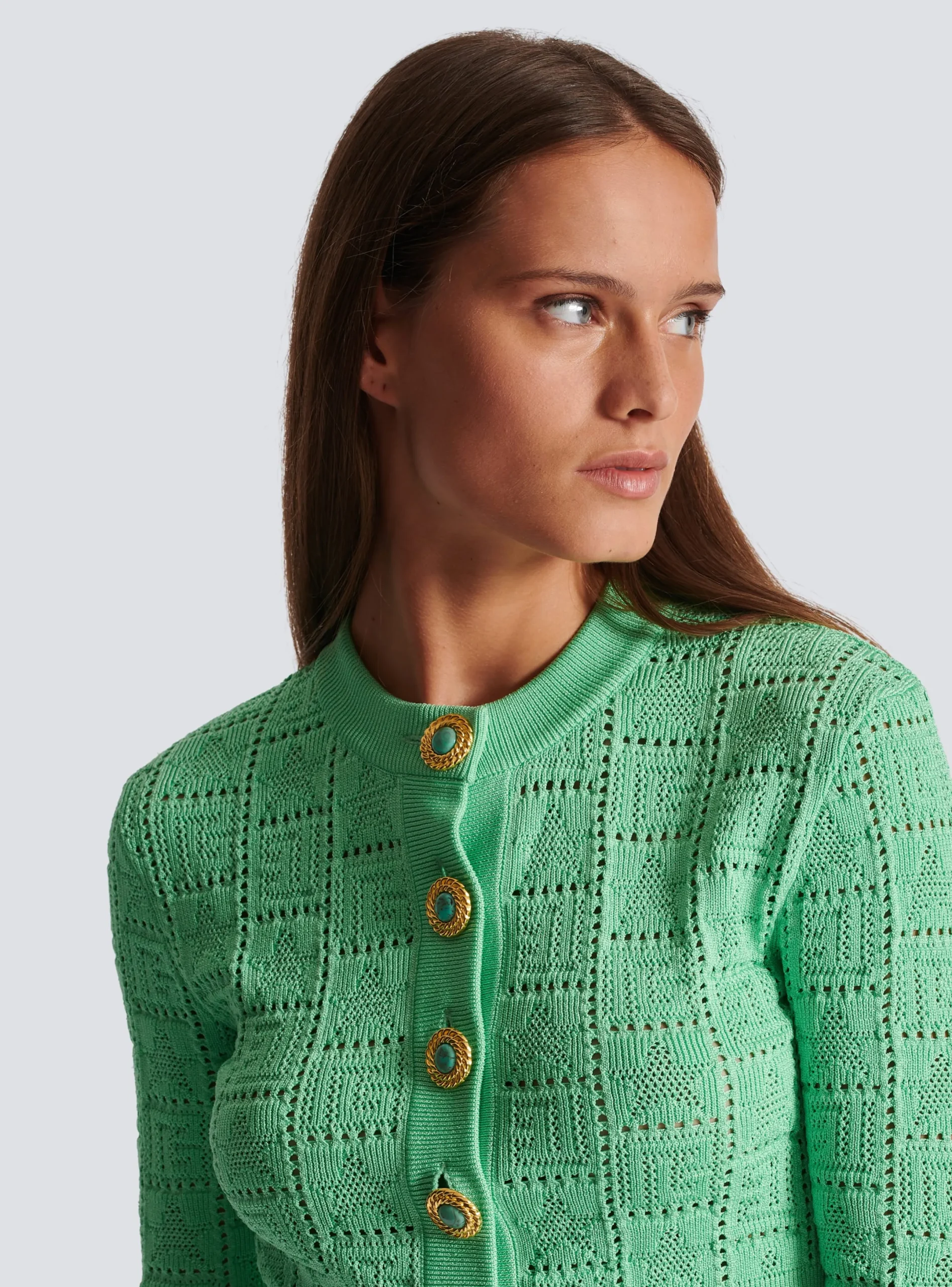 Fashion Monogram Knit Cardigan Women Knitwear