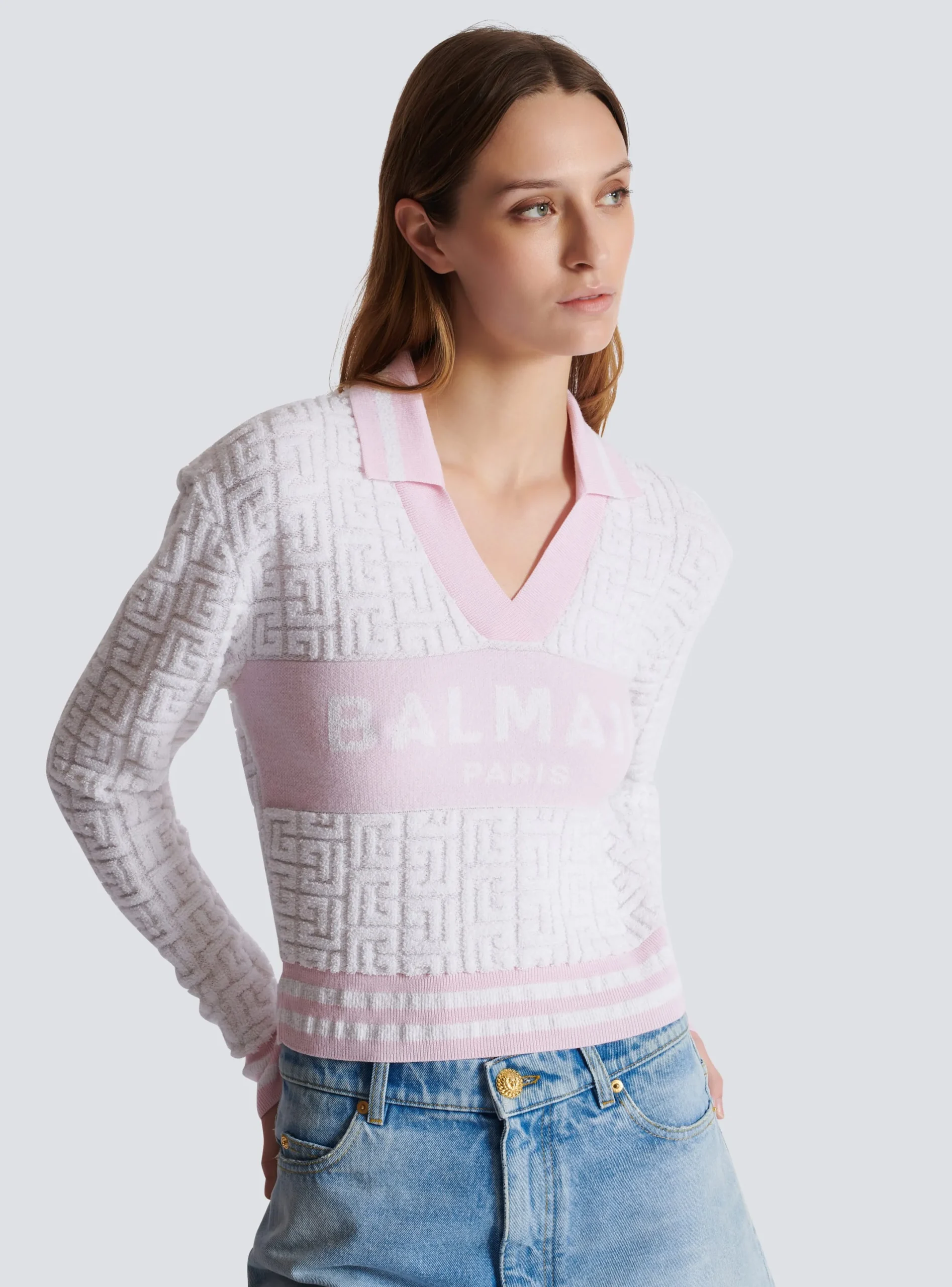 Discount Monogram Knit Polo Women Knitwear