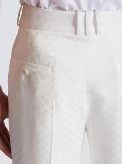 Hot Monogram Satin Trousers Trousers And Shorts