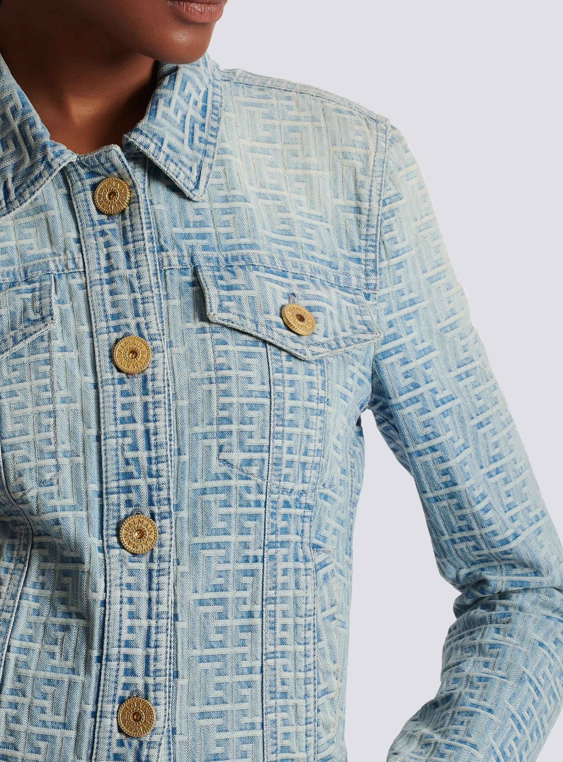 Best Sale Monogrammed Denim Jacket Women Denim|Jackets And Blazers